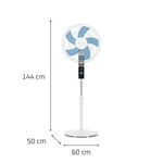 Rowenta Turbo Silence ayaklı vantilatör, sessiz gece modunda, enerji tasarruflu, 12 hız kademesi, dijital LED ekran, zamanlayıcı, uzaktan kumanda, beyaz, VU5650F0