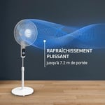 Rowenta Turbo Silence ayaklı vantilatör, sessiz gece modunda, enerji tasarruflu, 12 hız kademesi, dijital LED ekran, zamanlayıcı, uzaktan kumanda, beyaz, VU5650F0