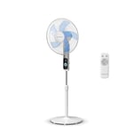 Rowenta Turbo Silence ayaklı vantilatör, sessiz gece modunda, enerji tasarruflu, 12 hız kademesi, dijital LED ekran, zamanlayıcı, uzaktan kumanda, beyaz, VU5650F0