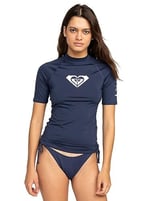 Roxy Damen Whole Hearted-Short Sleeve Rash Vest for Young Women Guard-Shirt