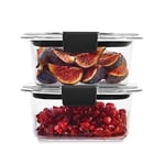 Rubbermaid Brilliance Gıda Saklama Kabı, Küçük, 1,3 Bardak, Şeffaf, 2'li Paket