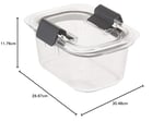 Rubbermaid Brilliance Gıda Saklama Kabı, Küçük, 1,3 Bardak, Şeffaf, 2'li Paket