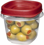 Rubbermaid Easy Find Lids Gıda Saklama Kapları, 0,5 Bardak, Yarışçı Kırmızısı, 2 Parça Set