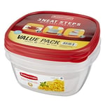 Rubbermaid Easy Find Lids Gıda Saklama Kabı, 4 Parça Set, Kırmızı (1787251)