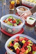 Rubbermaid Easy Find Lids Gıda Saklama Kapları, 0,5 Bardak, Yarışçı Kırmızısı, 2 Parça Set