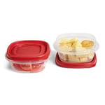 Rubbermaid Easy Find Lids Yiyecek Saklama Kapları, 1,25 Fincan, Yarışçı Kırmızısı, 4 Parça Set