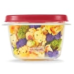 Rubbermaid Easy Find Lids Yiyecek Saklama Kapları, 2 Bardak, Yarışçı Kırmızısı, 4 Parça Set