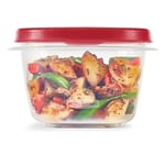 Rubbermaid Easy Find Lids Yiyecek Saklama Kapları, 2 Bardak, Yarışçı Kırmızısı, 4 Parça Set