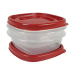 Rubbermaid Easy Find Lids Yiyecek Saklama Kapları, 1,25 Fincan, Yarışçı Kırmızısı, 4 Parça Set