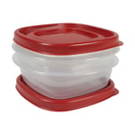 Rubbermaid Easy Find Lids Yiyecek Saklama Kapları, 1,25 Fincan, Yarışçı Kırmızısı, 4 Parça Set