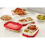 Rubbermaid EasyFindLids Yemek Hazırlama Kapları, 5,1 Fincan, Kırmızı