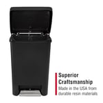 Rubbermaid Kapaklı Mutfak Çöp Kovası, 13 Galon, Siyah, Ev/Mutfak/Daire/Garaj için Çöp Kovası - Seçenekler: Adım, Premium Adım, YENİ Premium Adım Açma, Yeni Adım