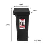 Rubbermaid Kapaklı Mutfak Çöp Kovası, 13 Galon, Siyah, Ev/Mutfak/Daire/Garaj için Çöp Kovası - Seçenekler: Adım, Premium Adım, YENİ Premium Adım Açma, Yeni Adım