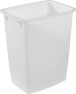 Rubbermaid Küçük Mutfak Banyo Çöp Kovası, Lavabo Altı Çöp Sepeti, Plastik, Beyaz, 9 Galon