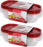 Rubbermaid Take Alongs 4 fincan Dikdörtgen Konteynerler, 2'li Paket 3
