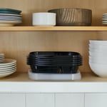 Rubbermaid TakeAlongs Bölünmüş Temel Konteyner, Siyah, 4'lü Set (2127152)