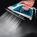 Russell Hobbs 23971 – 56 Supreme Steam Pro Buharlı Ütü, Seramik-Buegelsohle, Ekstra-Şok Buhar Çıkışı:, 2600 Watt, Mavi/Beyaz