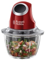 Russell Hobbs 24660-56 Mini Doğrayıcı Desire, Tek Elle Kontrol Düğmesi, Kapak Dahil 500 Ml Cam Kap, Sebze Doğrayıcı, Elektrikli Karıştırıcı, Sebzeler, Meyveler ve Etler İçin, Kırmızı