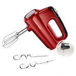 Russell Hobbs 24670-56 El Mikseri Desire, 5 Hız Seviyesi Artı Turbo Fonksiyonu, Bulaşık Makinesinde Yıkanabilir 2 Çırpıcı ve 2 Hamur Kancası, El Mikseri, Paslanmaz Çelik, Kırmızı