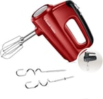 Russell Hobbs 24670-56 El Mikseri Desire, 5 Hız Seviyesi Artı Turbo Fonksiyonu, Bulaşık Makinesinde Yıkanabilir 2 Çırpıcı ve 2 Hamur Kancası, El Mikseri, Paslanmaz Çelik, Kırmızı