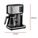 Russell Hobbs Attentiv Filtre Kahve Makinesi [Demleme Gücü Ayarı, Soğuk Demleme Fonksiyonu, Süt Köpürtücü] - Dijital Dokunmatik Kontrol Yüzeyi (Programlanabilir Zamanlayıcı) 26230-56