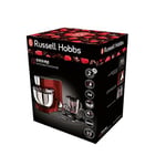 Russell Hobbs Desire 23480-56 Mutfak Robotu, Planet Karıştırma Sistemli, Darbe Fonksiyonu, Dönebilir Karıştırma Kolu, Kırmızı, Kırmızı/Siyah