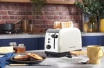 Russell Hobbs Ekmek kızartma makinesi [2 dilim için] Colours Plus Inox krem (ekstra geniş yuvalar, 6 kademeli hızlı kızartma, kaldırma ve kontrol, buz çözme, ısıtma, 1600 W) Toaster 26551-56