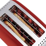 Russell Hobbs Ekmek kızartma makinesi [2 dilim için] Colours Plus paslanmaz çelik kırmızı (ekstra geniş yuvalar, 6 kademeli hızlı kızartma, kaldırma ve kontrol, buz çözme, ısıtma, 1600W) Toaster 26554