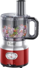 Russell Hobbs El mikseri [el mikseri] Retro kırmızı (4 hız kademesi + Turbo, daha iyi karıştırma için cam elyaf takviyeli naylondan 2 Helix çırpma teli + 2 yoğurma kancası, BPA içermez) el mikseri