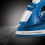 Russell Hobbs Light & Easy buharlı ütü, seramik-Buegelsohle, ekstra-şok buhar çıkışı:, 2400 W Mavi 24830-56