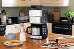 Russell Hobbs Öğütücülü kahve makinesi, termos, 10 fincan, dijital programlanabilir zamanlayıcı, 3 kademeli öğütme derecesi ayarı, 1000 W, filtre kahve çekirdekleri için Grind&Brew 25620-56