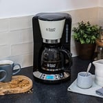 Russell Hobbs Remington 24033-56 Kahve Makinesi Colours+ Creme (Maks. 10 Fincan, 1,25 l Cam Sürahi, Sıcak Tutma Plakası, 1100 W)