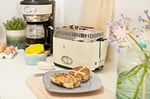 Russell Hobbs Retro ekmek kızartma makinesi, retro geri sayım göstergesi, ekmek başlığı dahil, 6 ayarlanabilir kızartma kademesi + çözme ve ısıtma fonksiyonu, 1300 W, Vintage 21682-56