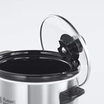 Russell Hobbs Slow Cooker Mini [ağır 2 l seramik pişirme tenceresi, isteğe göre sıcaklık dağılımı] kompakt yavaş pişirici (3 sıcaklık ayarı ve sıcak tutma fonksiyonu, 145 W) yavaş pişirici 25570-56