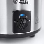Russell Hobbs Slow Cooker Mini [ağır 2 l seramik pişirme tenceresi, isteğe göre sıcaklık dağılımı] kompakt yavaş pişirici (3 sıcaklık ayarı ve sıcak tutma fonksiyonu, 145 W) yavaş pişirici 25570-56