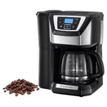 Russell Hobbs Victory Öğütücülü Kahve Makinesi (1,5 l cam sürahi, 12 fincan, dijital programlanabilir zamanlayıcı, öğütme ayarı, kahve çekirdekleri için kahve makinesi, filtre kahve makinesi 22000-56