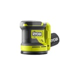 RYOBI 18 V ONE + Akülü Eksantrik Zımpara RROS18-0 (Zımpara diski boyutu 125 mm, 2,5 mm salınım devri, rölanti devri 20.000 devir/dakika, akü ve şarj cihazı hariç), yeşil ve antrasit
