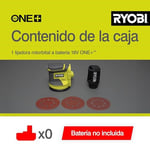 RYOBI 18 V ONE + Akülü Eksantrik Zımpara RROS18-0 (Zımpara diski boyutu 125 mm, 2,5 mm salınım devri, rölanti devri 20.000 devir/dakika, akü ve şarj cihazı hariç), yeşil ve antrasit