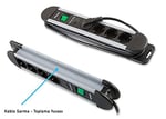 S-link SPGKS03 1.5m 3G1.5mm2 900 Joule 3Lü Akım Kor. Gri Priz Çoklayıcı