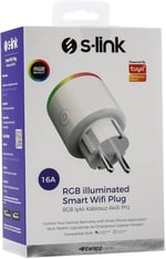 S-Link Swapp SL-03 16A Akım Korumalı Akıllı Priz RGB Işıklı 2.4 G Wifi TUYA Destekli