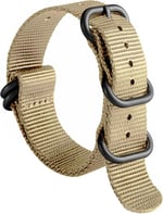 Saat Kordonu - Zulu Nato Kayışı Z39NYL1B - 20mm 22mm 24mm Uyumlu Tekstil Kayış - Kadın Erkek Çok Renkli