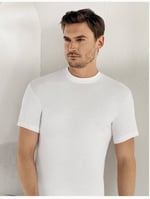 Şahinler Erkek Beyaz Kısa Kollu Yakalı Ribana Atlet, XL Beden, 7'li Paket