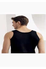 Şahinler Erkek Siyah%100 Pamuklu Penye Atlet, 2XL Beden, 5'li Ekonomik Paket