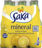 Saka Limon Aromalı Doğal Zengin Mineralli Gazlı İçecek 6x200 ml