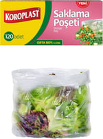 Saklama Poşeti 120'li 24X38 Cm, Sızdırmaz & Dayanıklı, Hava Geçirmez, Geri Dönüştürülebilir Saklama Torbası, Mutfak, Dondurucu, Buzdolabı, Sos Ve Sıvı Yiyecekler, Seyahat, Piknik, Okul, Ofis