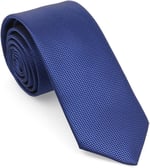 Saks Mavi Oxford Model Mendilli Slim Kravat- MKAS-7