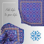 Saks Türk Motifli Çini Desen İpeksi Eşarp