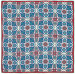 Saks Turkuaz Çini Sarmal Desen Mendil