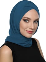 Şallı Takmatik Sade Hazır Türban Tesettür Bone Namaz Örtüsü