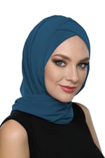 Şallı Takmatik Sade Hazır Türban Tesettür Bone Namaz Örtüsü
